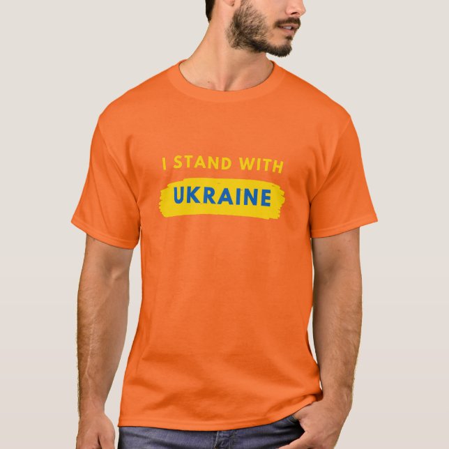 Eu Fico Com A Ucrânia T-Shirt (Frente)