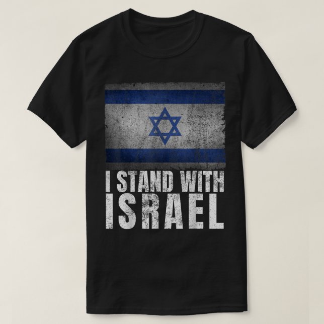 Eu Fico Com Israel Camisa Que É Patrimônio Judaico (Frente do Design)