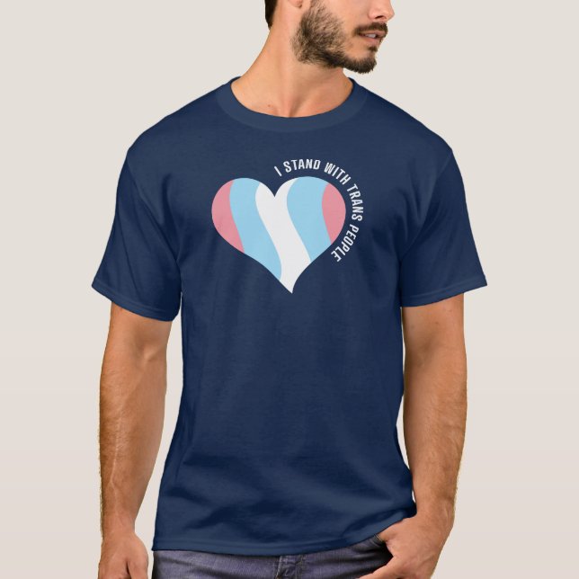 Eu Fico Com T-Shirt Coração TransPessoas (Frente)