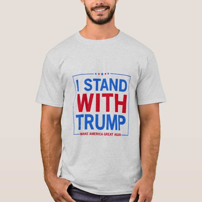Eu Fico Com Trump T-Shirt Trump 2024 (Frente)