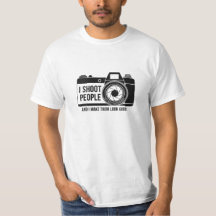 Eu fotografo pessoas camiseta preta
