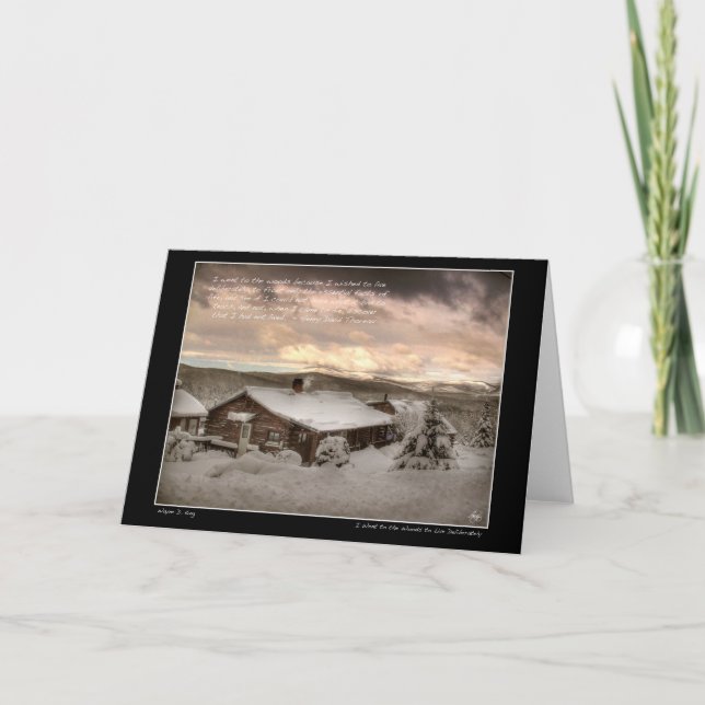 Eu fui ao cartão de saudação de Woods (Frente)