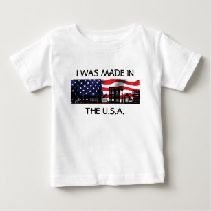 "EU FUI FEITO NOS ESTADOS UNIDOS." Camiseta Infant