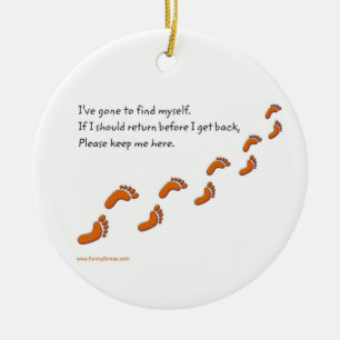 Eu fui me encontrar em ornamentos de pegadas