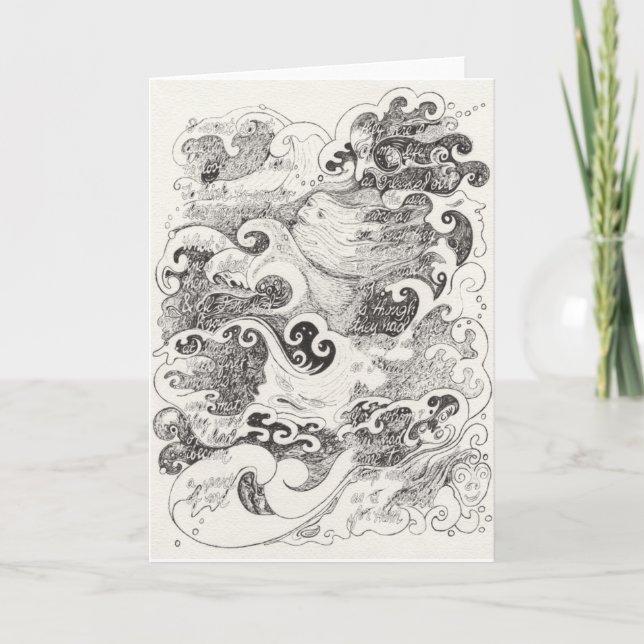 "Eu fui sentar-se quietamente cartão de nota pelo (Frente)