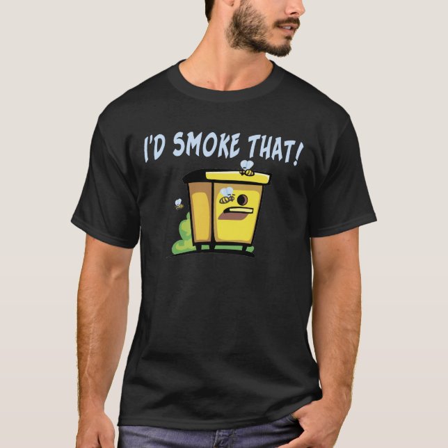 Eu fumaria essa camiseta da colmeia da abelha (Frente)