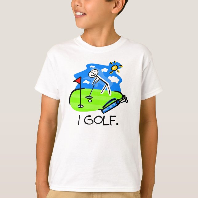Eu Golf a figura t-shirt da vara (Frente)