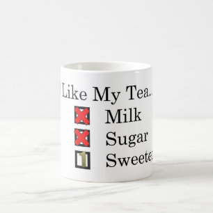 Eu Gosto. Chá Preto com 1 Xícara de Café