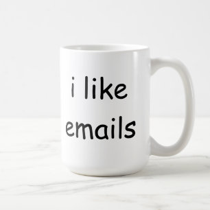 Eu gosto da caneca de café dos email