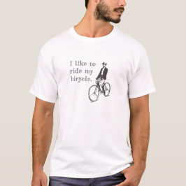 Eu gosto de andar de camiseta de bicicleta, vintag