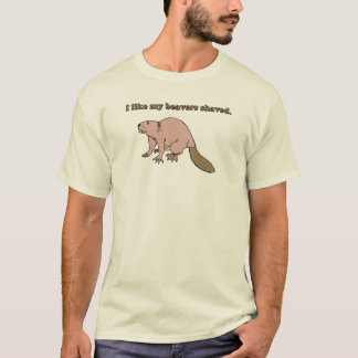 Eu gosto de meu t-shirt barbeado castores