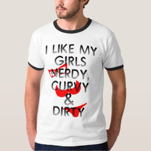 EU GOSTO de MINHAS MENINAS t-shirt NERDY, CURVY E