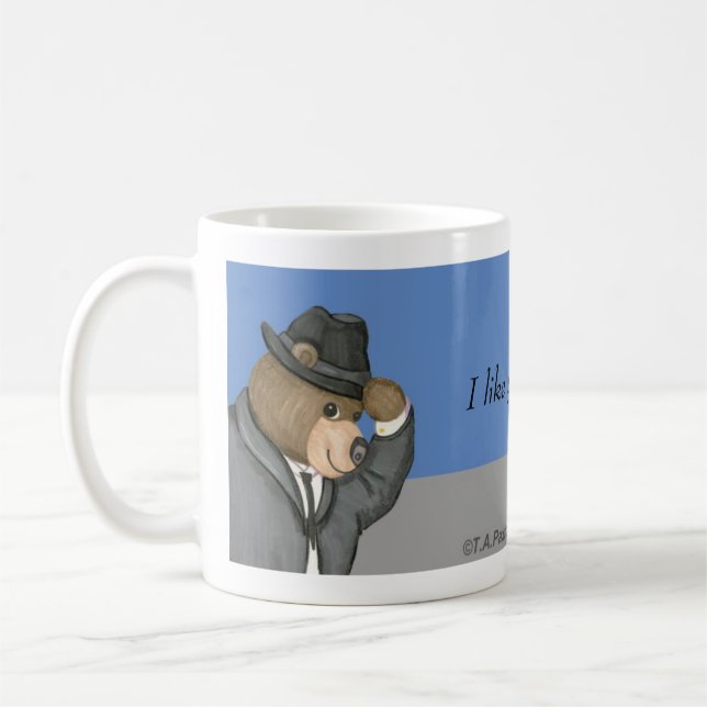 Eu gosto de seu estilo! Caneca do urso de Fedora (Esquerda)