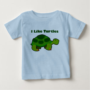 Eu Gosto De Tartarugas - Camiseta De Bebê Fine Jer