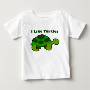 Eu Gosto De Tartarugas - De Camiseta De Bebê