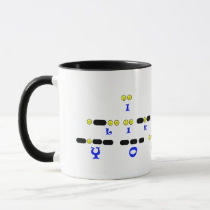 EU GOSTO de VOCÊ caneca do código Morse