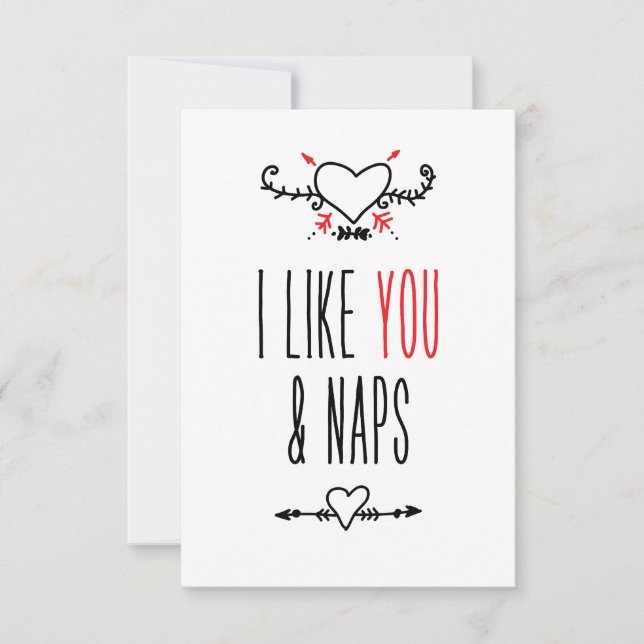 Eu gosto de você e Naps | msg personalizada (Frente)
