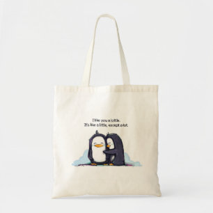 Eu gosto de você pinguins de um Lottle - o bolsa