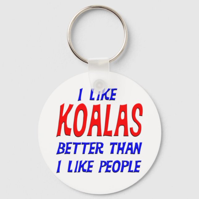Eu Gosto Mais De Koalas Do Que De Pessoas Chaveiro (Frente)