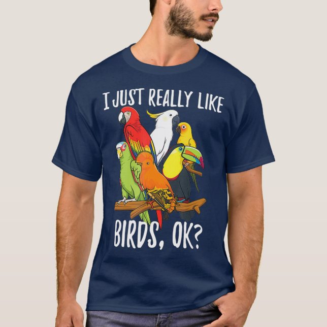 Eu gosto muito de Camisa de Pássaros - Cockatoa de (Frente)