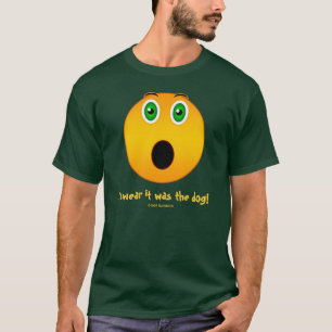 Eu juro que era o cão - t-shirt engraçado da
