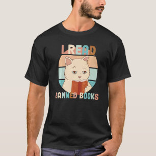 Eu Leu Livros Proibidos Camiseta Black Cat Reader 