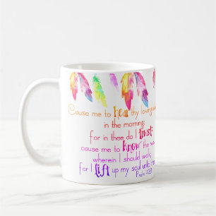 Eu levanto minha alma caneca de café