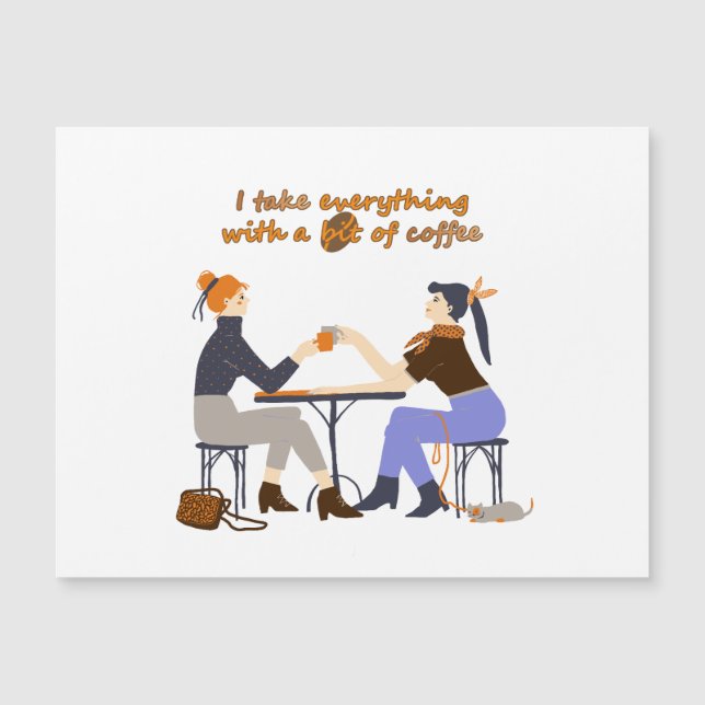 Eu levo tudo com café Cote Meninas Amigos (Frente)