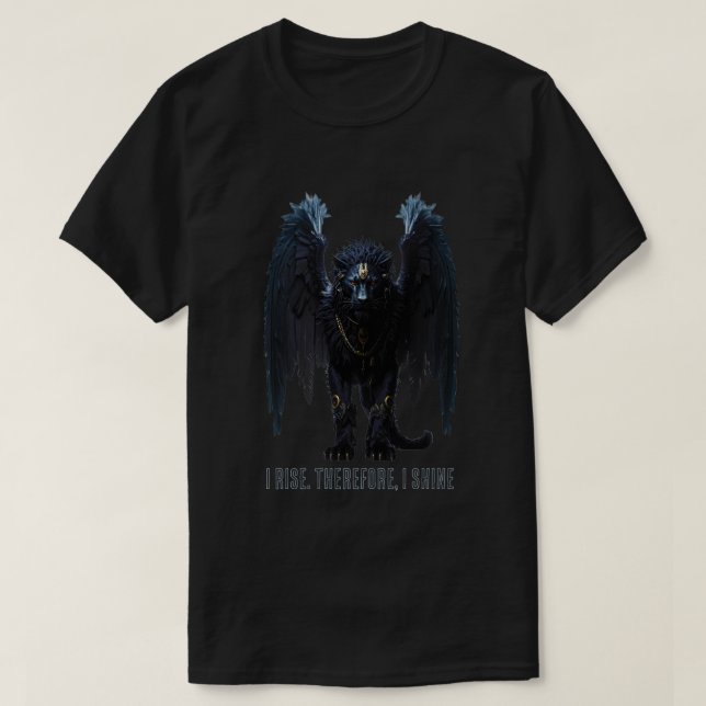 Eu me levanto. Portanto, eu brilho 001a Camiseta (Frente do Design)