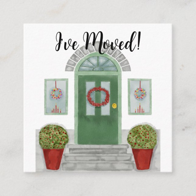 Eu me movi! Cartão de gabinete de Natal (Frente)