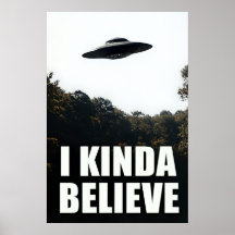 Eu meio que acredito em OVNI Poster - Alienígena W