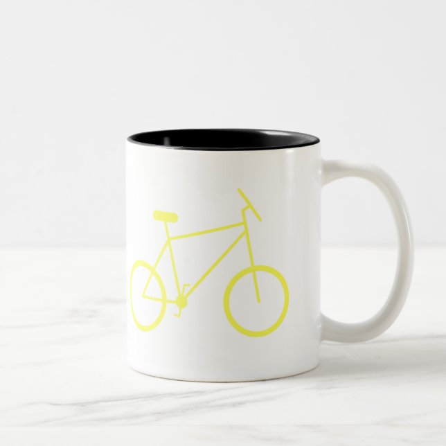 Eu monto minha bicicleta para trabalhar a caneca (Direita)