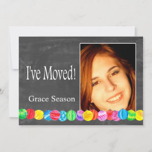 Eu movi cartão com fotos de borbulhas de aquarela