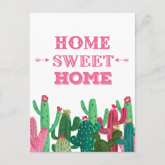 Eu mudei para casa, doce Cartão postal (Frente)