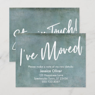 "Eu mudei" Tipografia Grunge Blue Anúncio