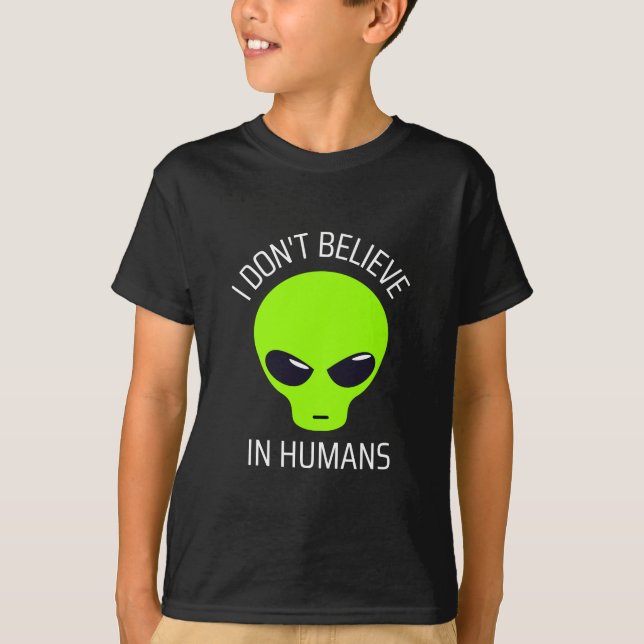 Eu não acredito em T-Shirt Humans (Frente)
