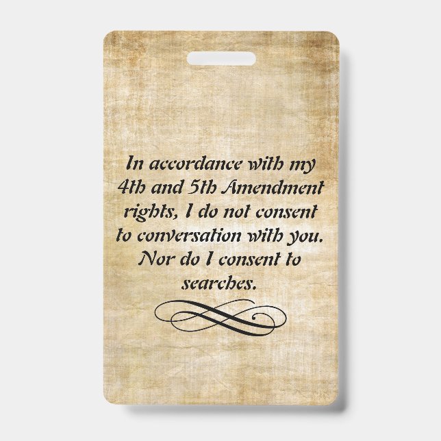 Eu não consinto crachá e correia (Frente)