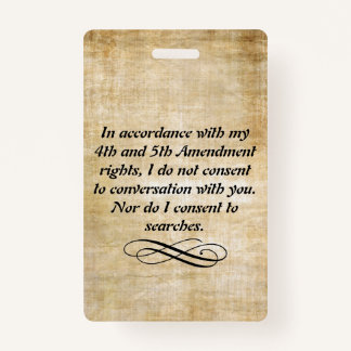 Eu não consinto crachá e correia