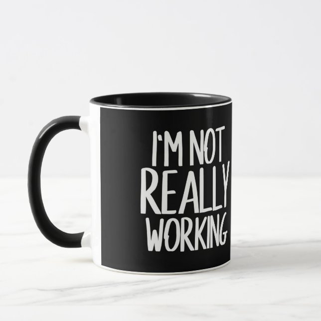 Eu não estou trabalhando caneca (Esquerda)