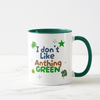 Eu não gosto de nada de caneca verde - taça de caf