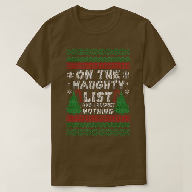 Eu Não Me Arrependo De Nada De Suéteres De Natal F (Frente do Design)