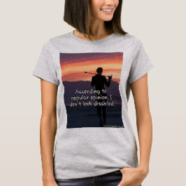 Eu não olho o t-shirt deficiente