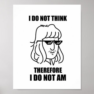 Eu Não Penso Na Poster Da Piada De Filosofia