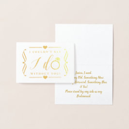 Eu não poderia dizer que eu faço sem você | Cartão