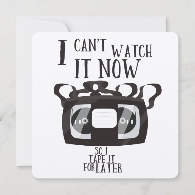 Eu não posso assistir agora - então eu gravo para  (Frente)