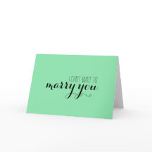 Eu não posso esperar para casá-lo cartão