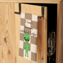 Eu não posso ser humano sem uma toalha de café