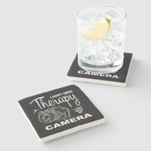 Eu não preciso de Porta copos de pedra com fotogra