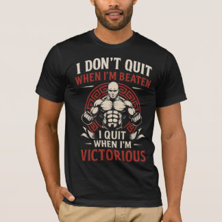 Eu não saio até a camiseta vitoriosa
