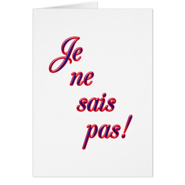 Eu não sei o cartão (Frente)